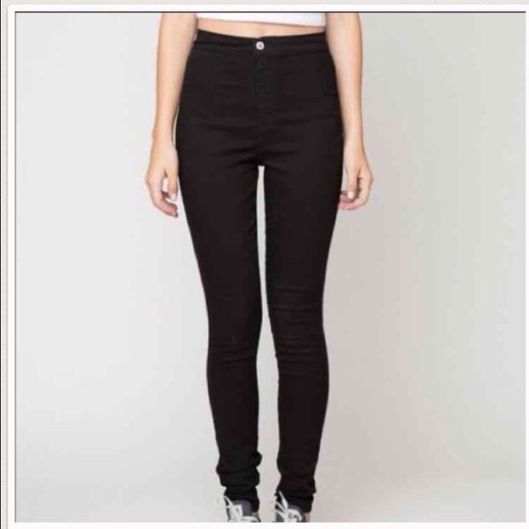 NEVER WORN BRANDY MELVILLE HIGH WAIST SKINNY JEANS - Picture 3 of 4